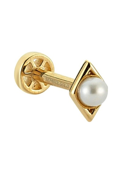 Altın Inci Tragus Piercing 14 Ayar (536017376) Altın