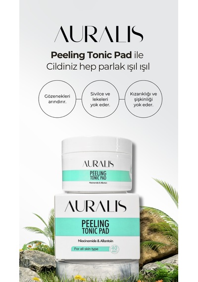 Auralis Peeling Tonik Pad Gözenek Sıkılaştırıcı Ve Arındırıcı 40 Adet
