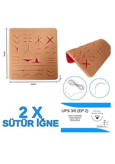 Dikiş Atma Seti 2 Adet Sütür İğne Hediye Kesik Sütür E...