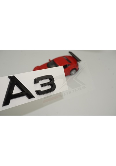 Audi A3 Bagaj Krom 3M Yazı Logo Parlak Siyah