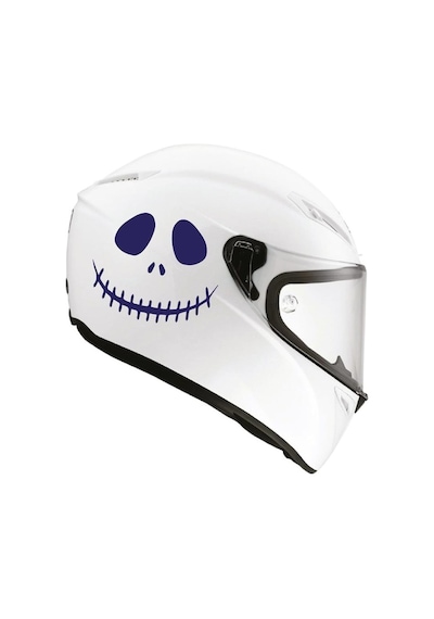Tek Renk Soytarı (Clown Helmet Stickers) Kask Sticker Etiket Mode