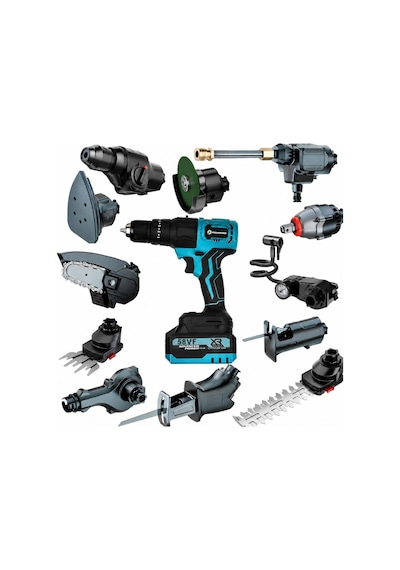 Prohummer Ph340 Akülü Kömürsüz 13 Başlıklı Multi Makina Seti 58vf Çok Amaçlı Başlıklı