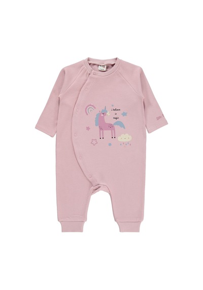 Civil Baby Unicorn Baskılı 6-18 Ay Tulum - Pembe Pink Pastel