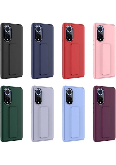 Huawei Nova 9 Kapak Standlı El Tutacaklı Silikon Kılıf