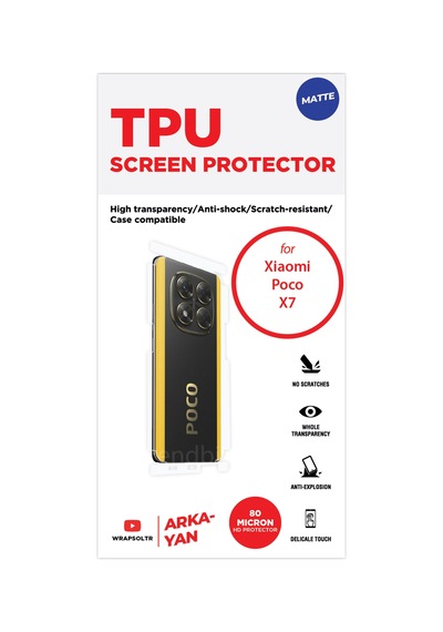 Xiaomi Poco X7 Mat Arka Ve Yan Koruyucu Tpu Film