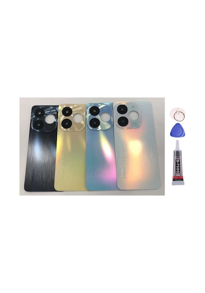 İnfinix Smart 8 Pro Gold Arka Kapak Batarya Kapağı Pil Kapağı Yapışkan Ve Sökme Aparatıyla Beraber Full Set Gold
