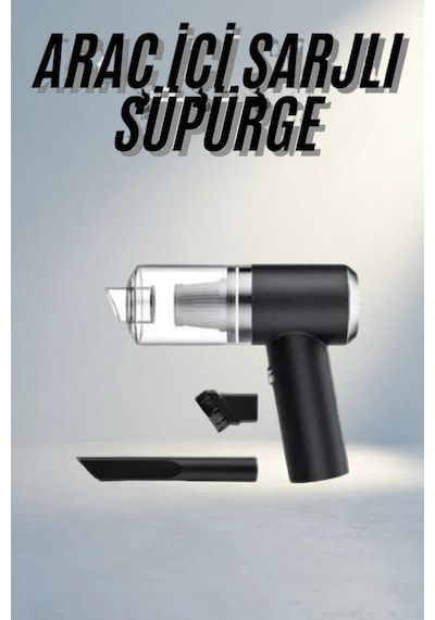 Kompakt Mini Araç Süpürgesi 120w Vakum Gücü İle - 4966