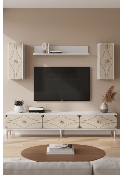 Tvr1897bts - Alfa Tvr180 Tv Ünitesi Takım , Tv Sehpası Beyaz - Traverten - Sılver 180cm Tvr1897bts - Alfa Tvr180 Tv Ünitesi Takım , Tv Sehpası Beyaz - Traverten - Sılver 180cm