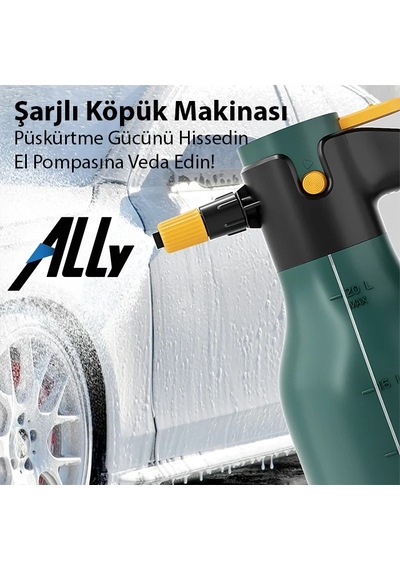 Ally 2l Yüksek Basınçlı Şarjlı Köpük Makinası Oto Yıkama Pompası Köpük Püskürtücü- 5775