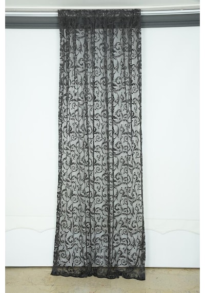 Sultan 2 Model Antrasit Renk Pileli Fon Perde 75x260 Cm Antrasit