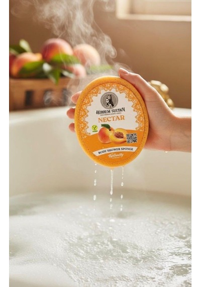 Süngerli Sabun, Lifli Banyo Sabunu Ve Köpüklü Vücut Temizleme Süngeri, Pratik Kullanımlı Banyo Ve Duş Sabunu, Günlük Cilt Temizliği İçin Süngerli Sabun, Banyo Süngeri Şeftali