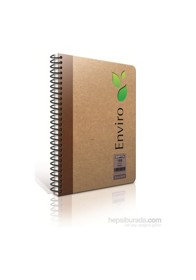 Gıpta Enviro 17x24cm 100yp Kareli Spiralli Kraft Kapak Not Defter Çok Renkli