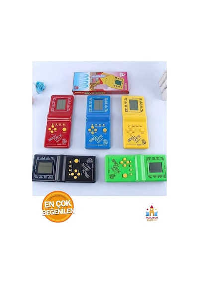 Nostaljik Tetris El Atarisi - Efsane Atari Oyunu, Renkli Kutuda - Kutulu Tetris