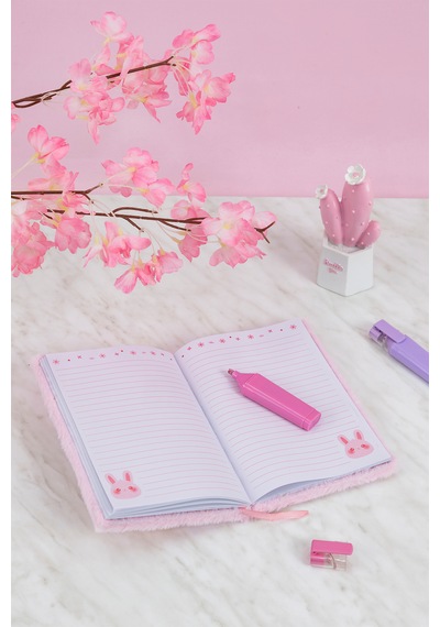 Studi Pelüş Ve Eğlenceli Defter - Tavşan Figürlü