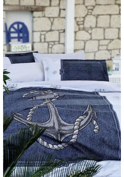 Özdilek Gri Anchor Denim Pike Takımı Tek Kişilik Ranforce Özdilek Gri Anchor Denim Pike Takımı Tek Kişilik Ranforce