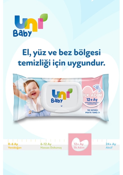 Uni Baby Ilk Adım Islak Mendil 52 Adet