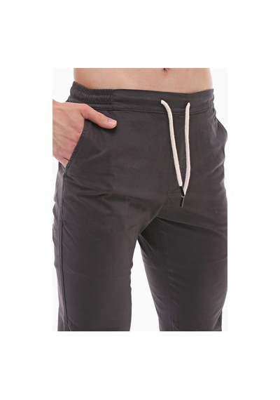 Cedy Denim Erkek Lastikli Mevsimlik Gabardin Jogger Bağcıklı Pantolon C314 Antrasit