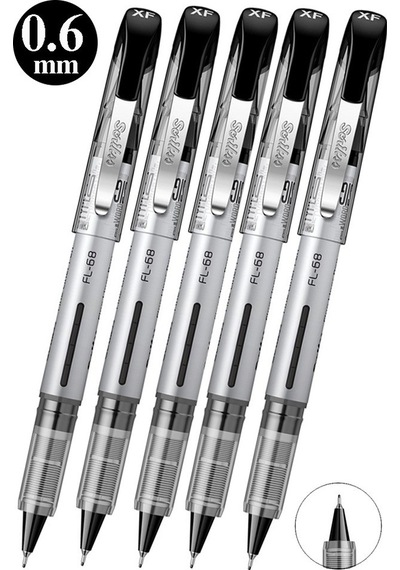 Siyah Pilot Kalem Fl-68 5 Adet Scrikss Fine Liner Pilot Kalem 0.6mm Fineliner Uçlu Pilot Kalem İnce Su Bazlı Mürekkepli