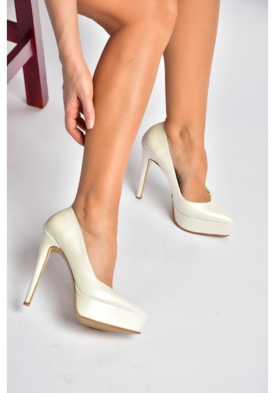 Fox Shoes Y246221609 Sedef İnce Topuklu Kadın Ayakkabı