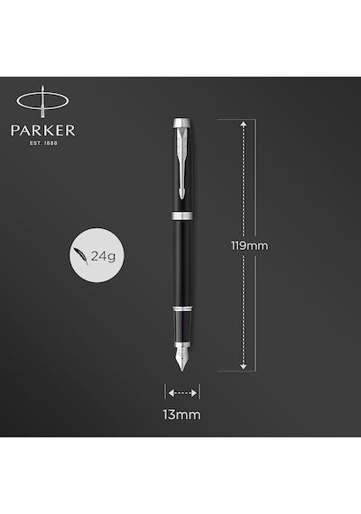 Parker Im Dolma Kalem / Krom Süslü Mat Siyah / Mavi Mürekkepli Orta Uç / Hediye Kutusu Genel