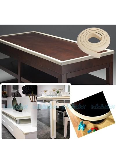 Evokids ( 2 Metre Kauçuk Kenar + 4 Adet Köşe ) Krem Kauçuk Çok Renkli