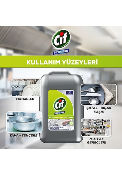 Domestos Professional Çamaşır Suyu 10 L + Cif Professional Bulaşı Diğer