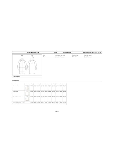 Unisex Lacivert Uzun Bedenli Yağmurluk
