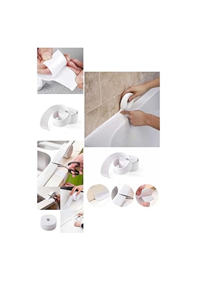 M Banyo Mutfak Lananabo Beyaz Su Sızdırmaz Bant Su Geçirmez Kenar Bandı Sızdırmazlık Tamir Tek Ebat Genel
