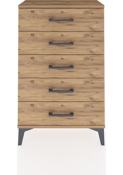 Arges Komodin 5 Çekmeceli 60x30x96 Çam-çam Çam