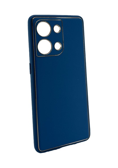 Nettech Oppo Reno 9 Uyumlu Coco Leather Seri Arka Koruma Kılıf - Lacivert Lacivert