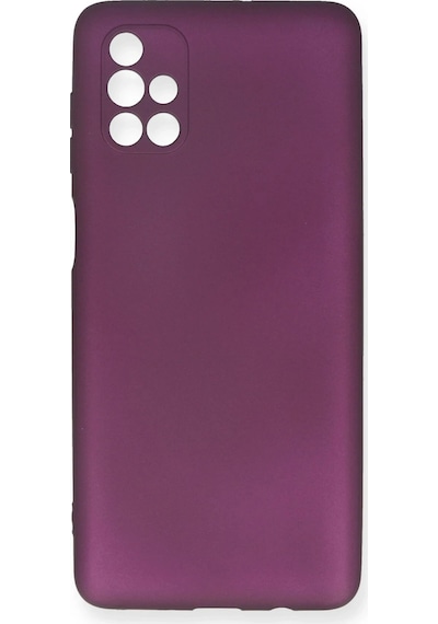 Gld-spt- Newface Samsung Uyumlu Galaxy M51 Kılıf First Silikon - Mürdüm