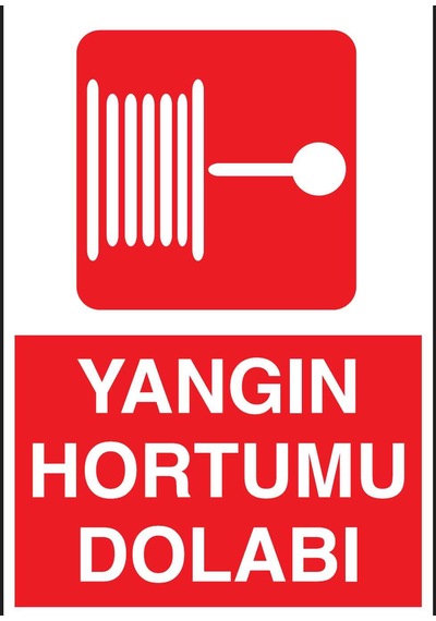 Fezzprint Yangın Hortumu Uyarı Levhası Dekote 25x35 3mm