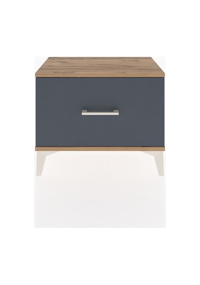 Arges Komodin Tek Çekmeceli 60x30x48 Çam-antrasit Atlas Çam