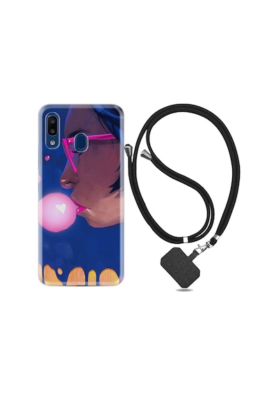 Samsung Uyumlu Galaxy A20S Kılıf Ipli Askılı Sakız Ve Kız 1767