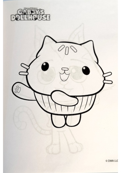 X Dekomus Lisanslı Gabby S Dollhouse Stickerlı Boyama Kitabı 22x33 Cm Altın