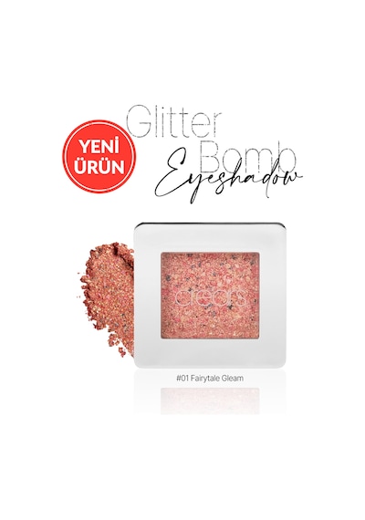 Mücevher Parlaklığında Yoğun Pigmentli Tekli Far Cre'ars Glitter Bomb Eyeshadow 01 Fairytale Gleam 80536417