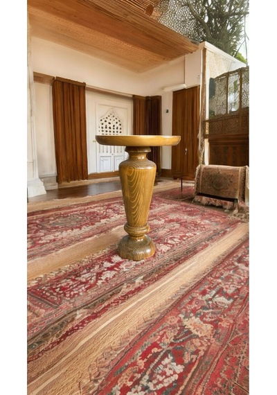 Simillo Wooden Ahşap Tekli Mantar Yan Sehpa Modern Koyu Ceviz Renkli Fiskos Kod:2106045610321200147 Koyu Ceviz