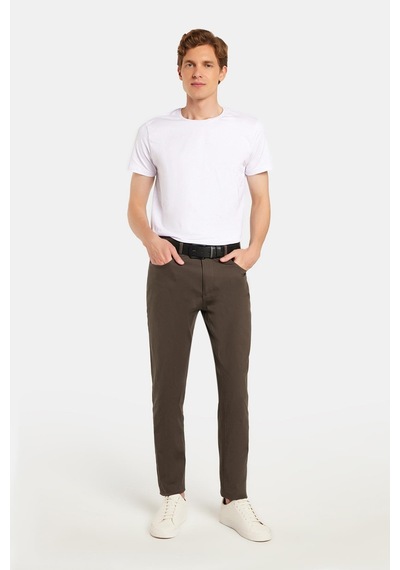 Tudors Erkek Regular Fit Rahat Kesim Mevsimlik Kanvas Haki Pantolon-34479 Haki