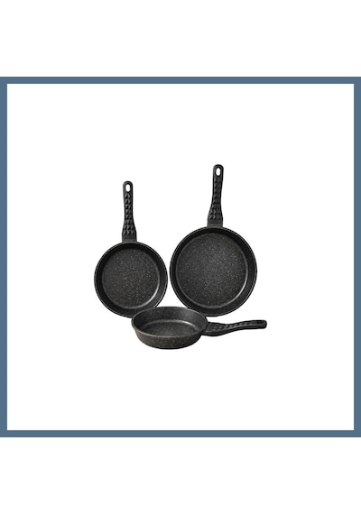 Buradabulabilirsin Redchef 20-24-28cm 3lu Dokum Tava Set Bbz Çok Renkli
