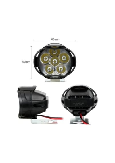 OtoÇizgi Motosiklet Sis Farı Takım 6 6 Ledli Mercekli Çakar & Sabit Mod OtoÇizgi