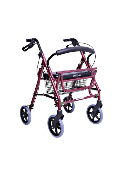 Comfort Tage Ayak Pedallı Rolatör Aluminyum Rolatör 4 Tekerli Yürüteç Rollatör Lüx Oturaklı