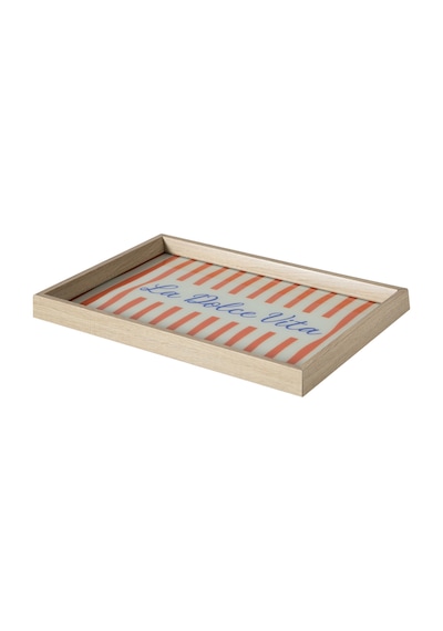 Mudo Home La Dolce Vıta Dekoratif Tepsi 31x42 Cm Turuncu