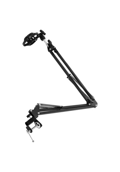 Metal Akrobat Mikrofon Standı Shock Mount Titreşim Önleyici Yayıncı Sehpa Çift Kollu Stand