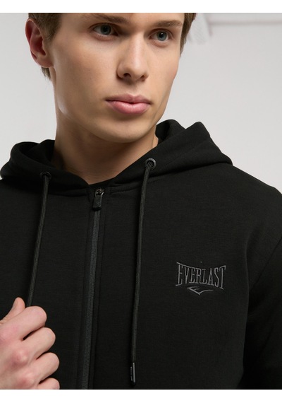 Everlast Ever Essentials Regular Siyah Erkek Kapüşonlu Full Zip Sweatshirt Siyah