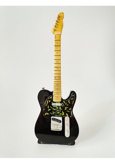 El Yapımı 1/4 Ölçek Minyatür Elektro Gitar Telecaster Black