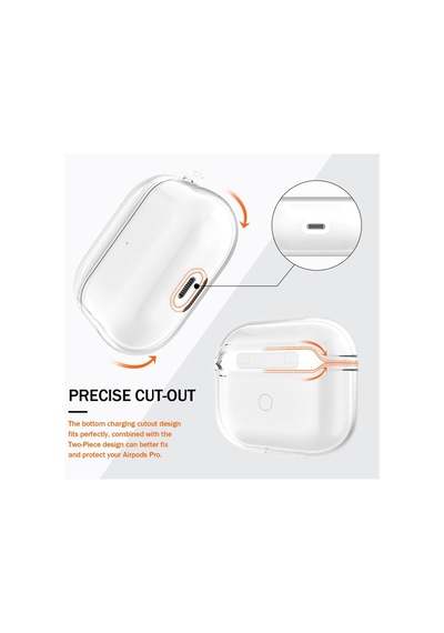 Mobaxaksesuar Apple Uyumlu AirPods 3. Nesil İle Kılıf Kristal Silikon Şeffaf Case Şeffaf