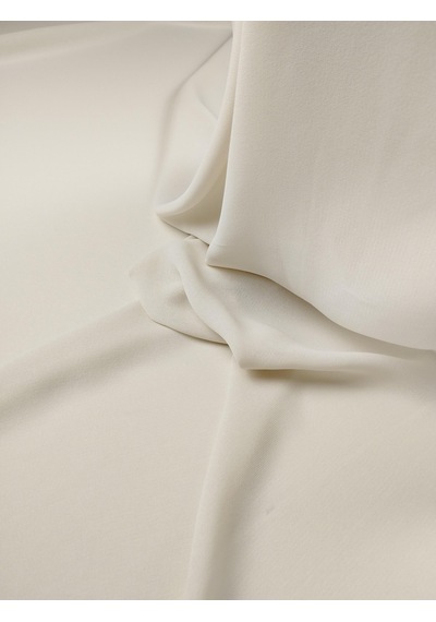 Krem Renkte Dökümlü Krep 145x315cm-10691 Krem