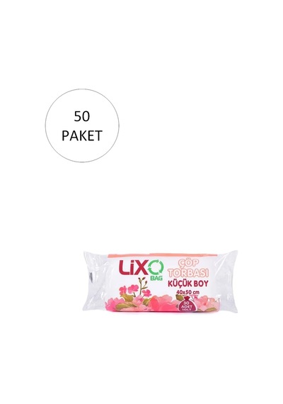 Küçük Boy Çöp Torbası 40 X 50 Cm 30 Lu Rulo X 50 Paket 1.500 Adet Şeffaf
