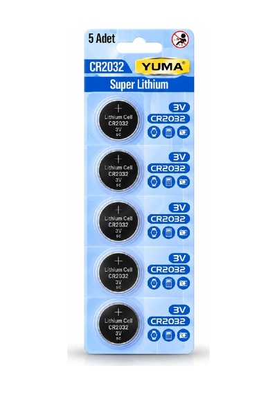 Cr2032 Süper Lityum 3v 5 Li Kart Düğme Pil
