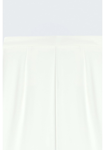 Sateen Bol Paça Pantolon - Ekru-137471